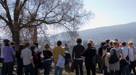 Exkursion under fältkurs i Skopje, Makedonien.