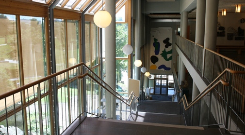 The main staircase in the U house.